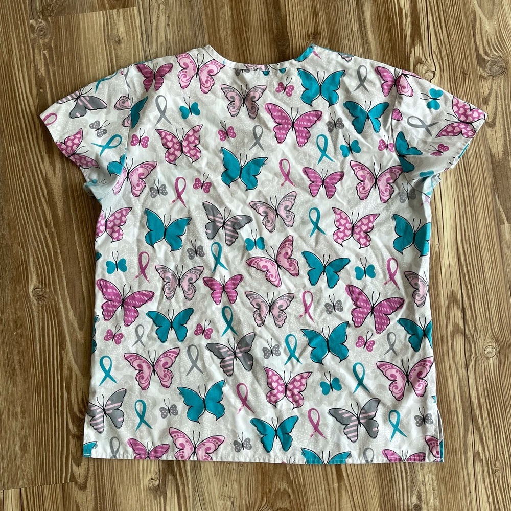 Awareness Ribbon Scrub Top - Picture 2 of 4
